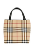 Vintage Check Bucket Bag, &pound;250, Handbags, Beige, Canvas, Back view
